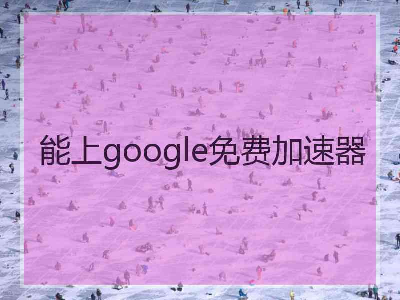 能上google免费加速器